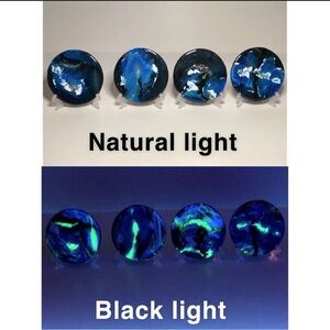 Glow in the dark resin coasters